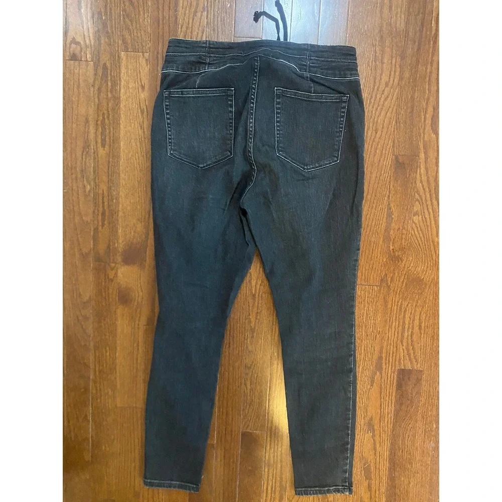 Free People We The Free Curvy Black Lace Up‎ Skinny Jeans 29
